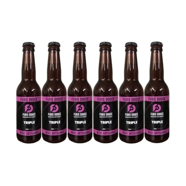 bière Triple BIO artisanale furie douce en lot de 6 bouteilles de 33 cl.