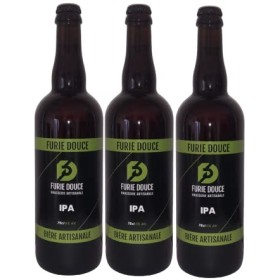 bière IPA BIO artisanale furie douce en lot de 3 bouteilles de 75 cl.