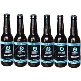 bière Blanche BIO artisanale furie douce en lot de 6 bouteilles de 33 cl.