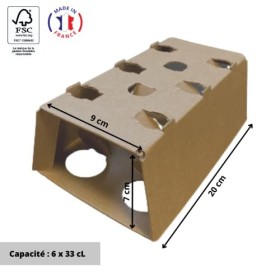 SOS PACK Carton Vente à emporter 6 bières Long Neck de 33cl - Lot de 50 50 