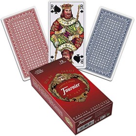 Coffret Haute Gamme: Tapis de Jeux Vert/Rouge néoprène + 1 Jeu de Carte Tarot FOURNIER + soubock + 3 x 75cl bières Gabarde Bl