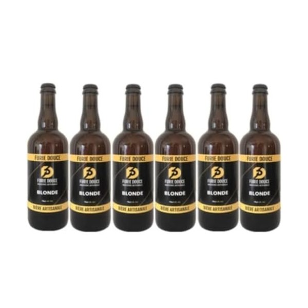 Bière blonde supérieur BIO brasserie artisanale 4% "furie douce" 6 x 75 cl.