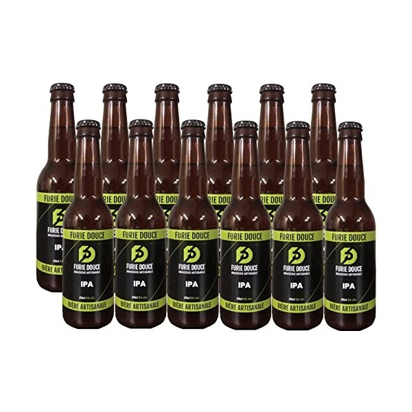bière IPA BIO artisanale furie douce en 12 bouteilles de 33 cl.