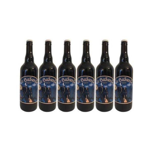 bière brune BIO artisanale la Gabarde en lot de 6 bouteilles de 75cl.
