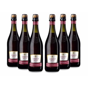 SANTORSOLA Lambrusco Emilia I.G.T. Rosso Frizzante Sec Vin Petillant Italien Set de 6 Bouteilles x 75 cl