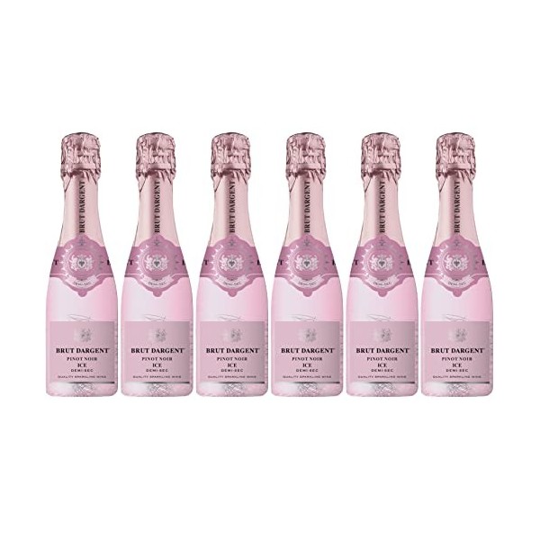 Brut Dargent Ice Pinot Noir - Vin effervescent Rosé Demi-Sec 6 x 0,20 L