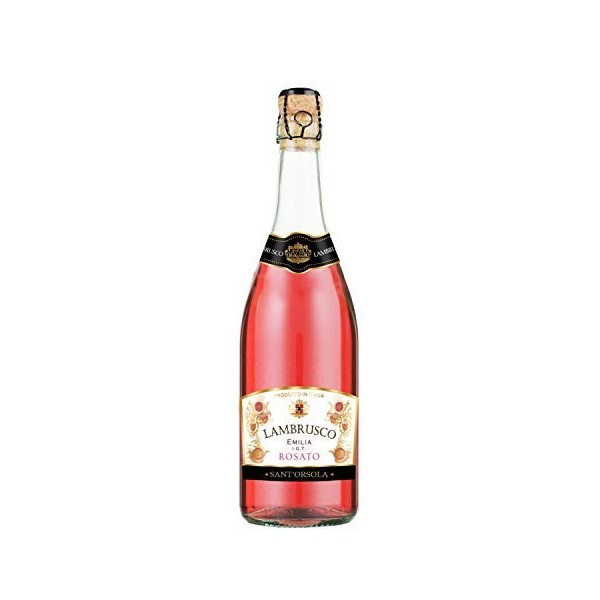 SantOrsola Lambrusco Emilia I.G.T. Rose Frizzante Sec Vin Petillant Italien Set de 6 Bouteilles x 75 cl