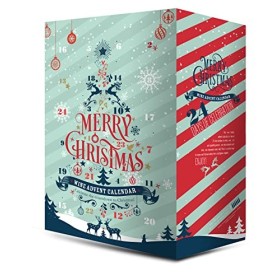 GCF - Calendrier de l’Avent 2023 – Assortiment de vins et de vins pétillants – Noël – Lot de 24 petites bouteilles de 18,7 cl