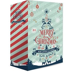 GCF - Calendrier de l’Avent 2023 – Assortiment de vins et de vins pétillants – Noël – Lot de 24 petites bouteilles de 18,7 cl