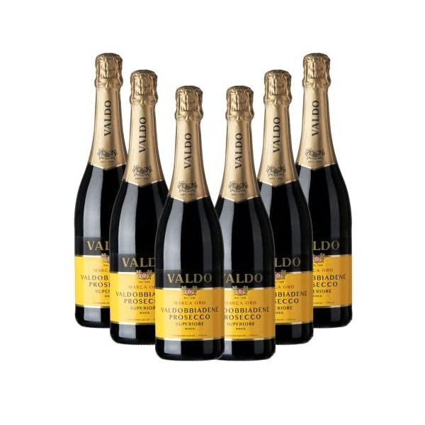 Valdobbiadene Prosecco DOCG - Marca Oro - Valdo - 6 x 0.75 l - Vénétie - Italie