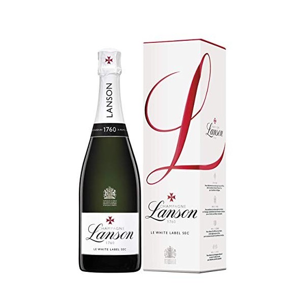 Champagne Lanson - Le White Label Sec - 75 cl Etui