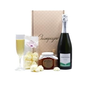 Coffret Champagne BRUT AOC, 75cl, Cadeau Noel, Meringues et miel, Direct Productrice, Origine France