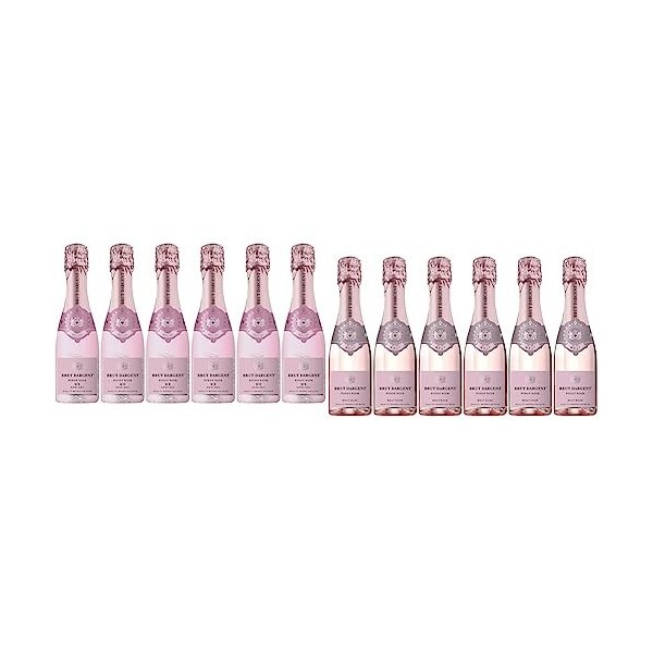 Brut Dargent Ice Pinot Noir - Vin effervescent Rosé Demi-Sec 6 x 0,20 L & Vin effervescent Brut Rosé Pinot Noir 6 x 0.20 L