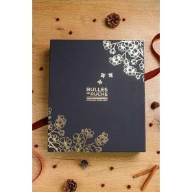 Coffret-cadeau Bulles de Ruche : 1 bouteille dhydromel + 2 verres + 1 bouchon