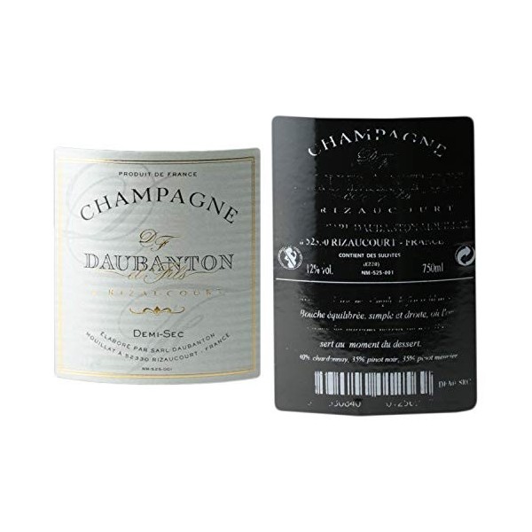 Champagne Demi-sec - Blanc - Daubanton 6x75cl 