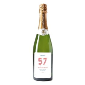 CADEAUX.COM - Bouteille de champagne personnalisée anniversaire - Ballons Rose