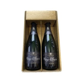 Coffret cadeau Champagne Marquis Pomereuil - Or - 2 Brut - 2x75cl