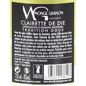 Clairette de DIE AOP Cuvée Trésor - Tradition doux - Monge Granon