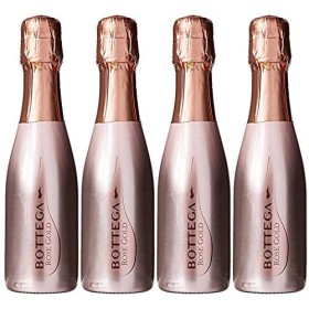 4 x Bottega Rose Gold Prosecco Sparkling Wine 20cl Miniature