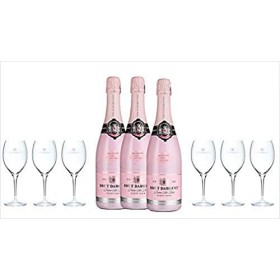 BRUT DARGENT Party Set Vin Mousseu avec 6 verres 2,25 L