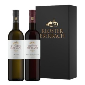 Kloster Eberbach - Coffret cadeau de 2 bouteilles - Pinot Noir et Riesling classique de Rheingau, Allemagne 2 x 0,75 l 