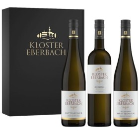 Kloster Eberbach - Coffret cadeau - 3 Riesling Premium Classque et sec de Rheingau, Allemagne 3 x 0,75 l 