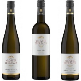 Kloster Eberbach - Coffret cadeau - 3 Riesling Premium Classque et sec de Rheingau, Allemagne 3 x 0,75 l 