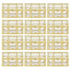 Jenngaoo Boîte à Bonbons 12 Pièces, Boîte à Bonbons Évidée pour Boîtes de Friandises au Chocolat S+Or 