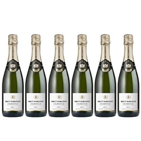 Brut Dargent - Vin Effervescent Blanc de Blancs Chardonnay Brut, Méthode Traditionnelle 6 x 0.75 L 