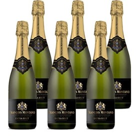 François Montand Vin effervescent - Méthode Traditionnelle - Blanc de Blancs Extra Brut - France 6 x 0.75 L 