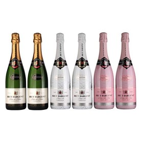 Brut Dargent Assorti dégustation - Vin effervescent 2x Chardonnay Brut, 2x Ice Chardonnay, 2x Ice Rosé Pinot Noir - Méthode t