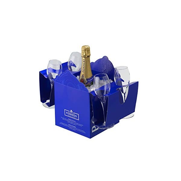 POMMERY Champagne Brut Royal Tasting Box 1 Bouteille + 4 Flutes 0.75 L
