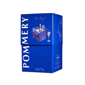 POMMERY Champagne Brut Royal Tasting Box 1 Bouteille + 4 Flutes 0.75 L