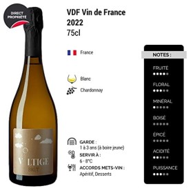 Vin Mousseux Voltige Brut - Blanc 2022 - Le Gravillas - Vin Blanc 3x75cl Effervescent