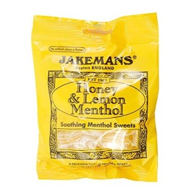 Jakemans Lot de 2 paquets de bonbons pour la gorge et le menthol apaisant 100 g miel et citron 
