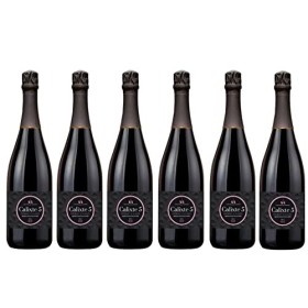 HUNAWIHR Calixte Brut "5" Fût de Chêne Vin Rosé Effervescent AOP Crémant dAlsace 75cl - Lot de 6