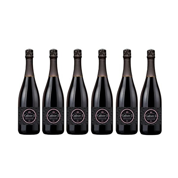 HUNAWIHR Calixte Brut "5" Fût de Chêne Vin Rosé Effervescent AOP Crémant dAlsace 75cl - Lot de 6