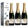 Lot de 3 Champagnes Taittinger Brut Cuvée Prestige 75cl avec étuis.