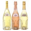 Lot découverte Cuvée Diamant Champagnes Vranken - 3x75cL - Brut, Rosé, Blanc de Blancs - Etuis