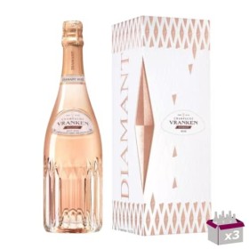 3 Champagne Vranken - Diamant Roé - 3x75cL - Étui