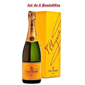Lot de 6 Champagnes Veuve Clicquot Carte Jaune Brut 0.75cl