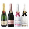 LOT CHAMPAGNE MOËT & CHANDON 4x75cL&nbsp;: Moët Imperial + Moët Rosé + Moët Ice Rosé + Moët Ice Blanc