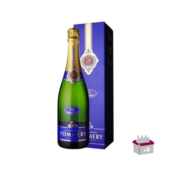 6 Champagne Pommery Brut Royal - 6x75cL - Étui