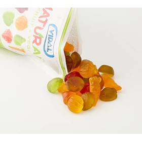 Vidal Naturall Fruit & Veggie Caramel en caoutchouc végétal sans colorants et arômes naturels Saveurs de Doypack, fruits et l