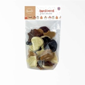 SACHET | moulage de noël | Chocolat à offrir | Chocolat Noel artisanal Chocodic Fritures de Noël 100g 