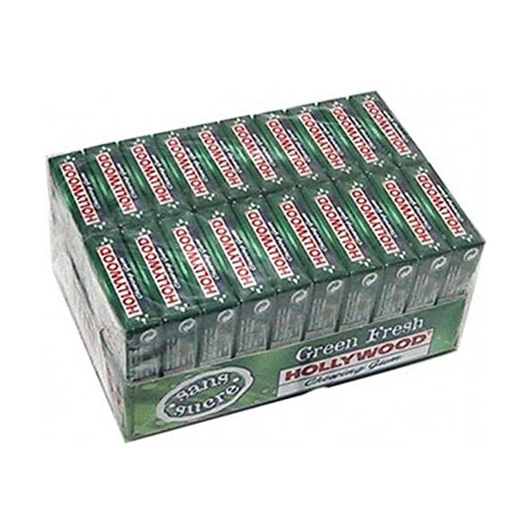 Hollywood Chewing-gum à la cerise, sans sucres - La boîte de 10, 70g