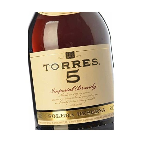 Torres 5 Imperial Brandy Solera Réserve Penedès 1 x 0,7 L 