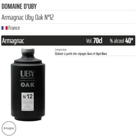 Domaine dUby - Armagnac Uby Oak N°12 - Origine France - 70cl