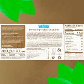 EL LOBO - Galette de Touron Dur, Sans sucres ajoutés, fabriquée avec des amandes et du blanc doeuf, Texture croquant, Gourma