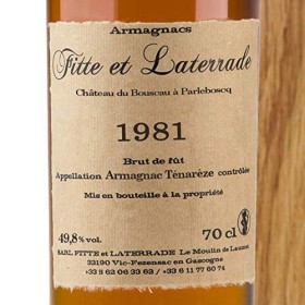 FITTE ET LATERRADE ARMAGNAC MILLÉSIME 1981 70 cl